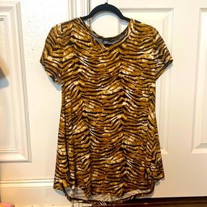 Tiger-print Long Shirt/Dress